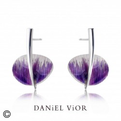 Pendientes plata DANIEL VIOR TAVELLA Esmalte violeta (Ag.925) 735314