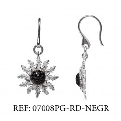 PENDIENTES PLATA-RODIO