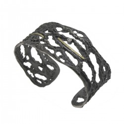 Esclava de plata oxido-oro-brillante 14586